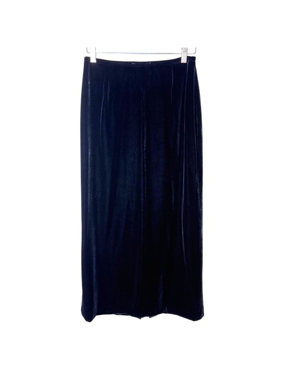 Vintage Ann Taylor Womens Black Velvet Maxi Skirt 8 Lined Formal Holiday Witchy